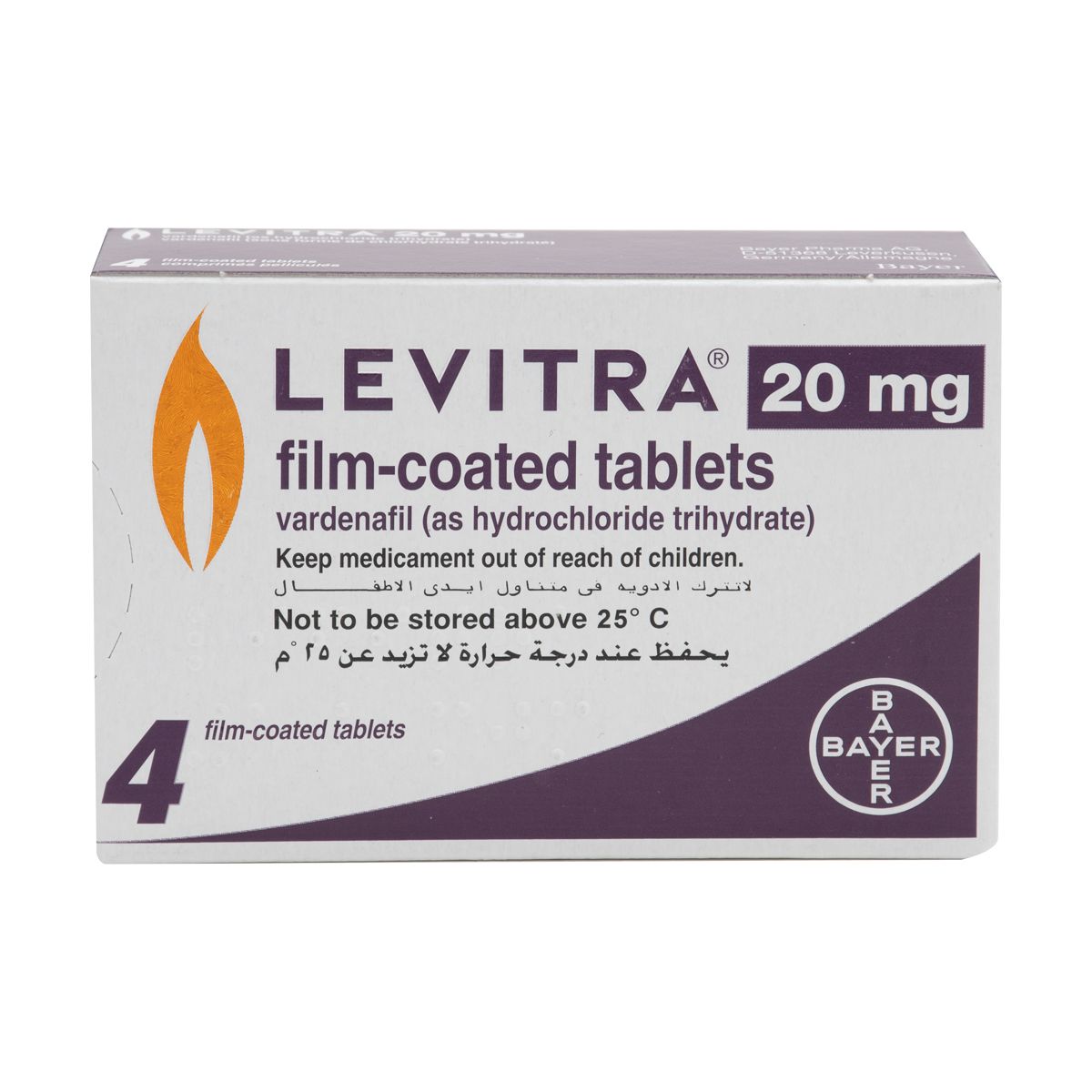 ليفيترا 20 ملجم  4 أقراص