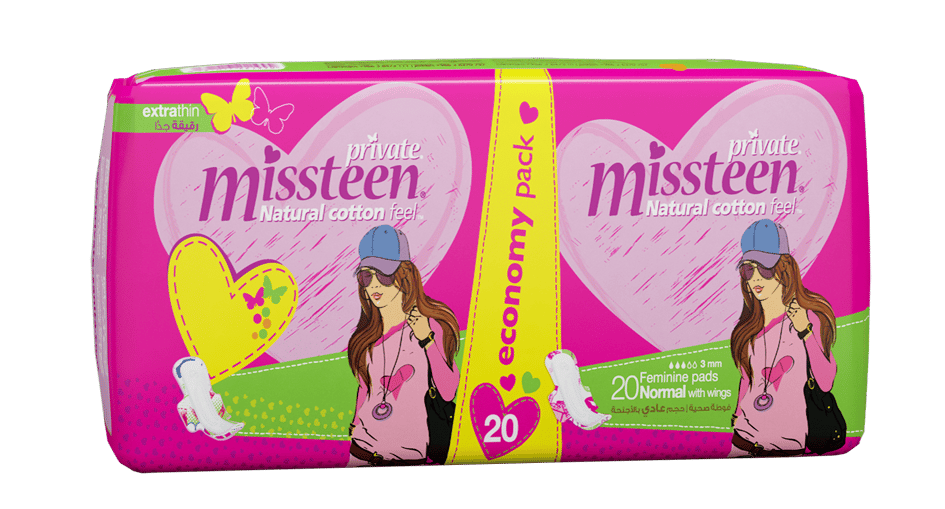 Feminine Private Thin Miss Teen Napkins, 20 Pads