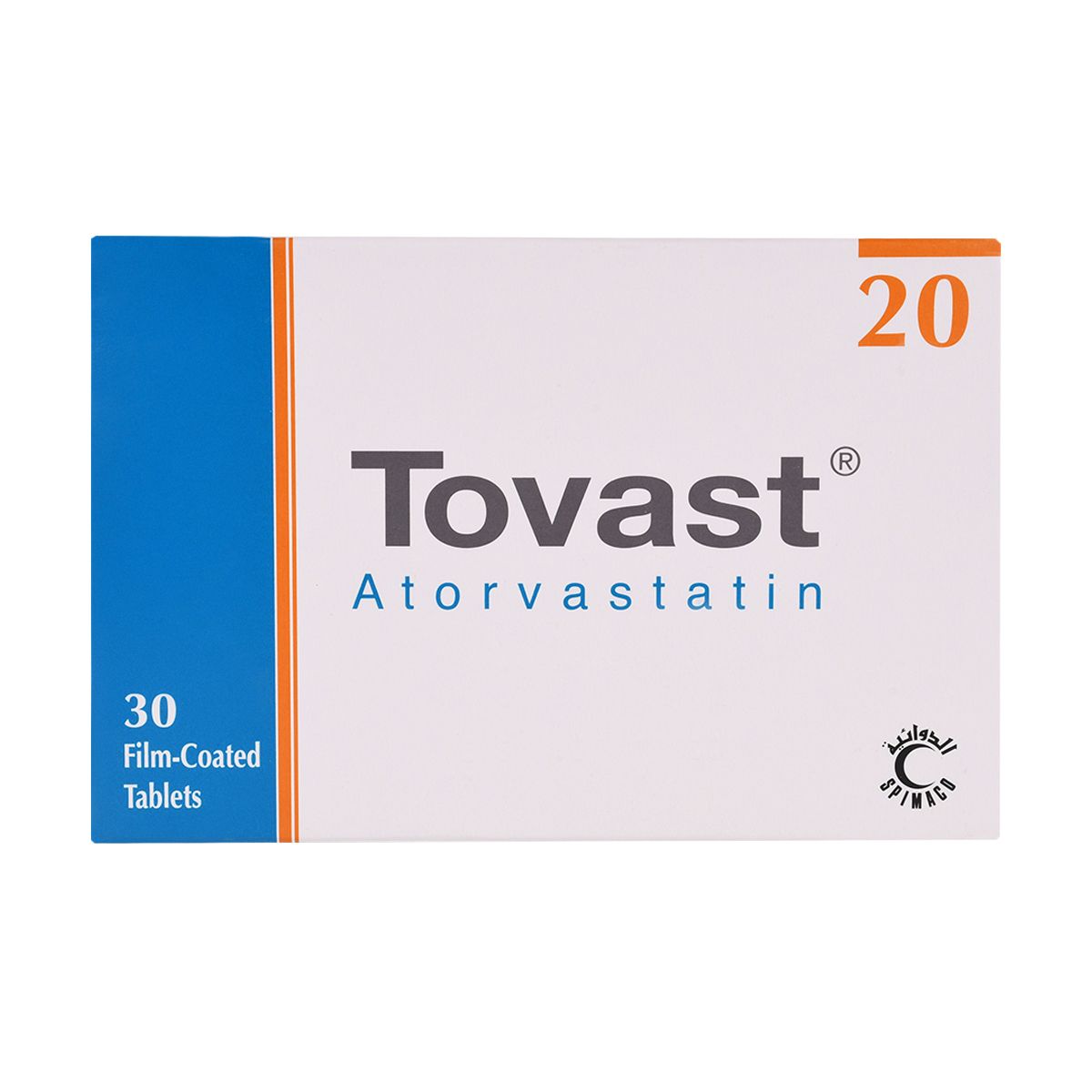 TOVAST Tovast 20 mg 30 Tab
