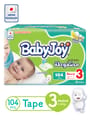 Compressed Medium Baby Diapers 104 Diapers