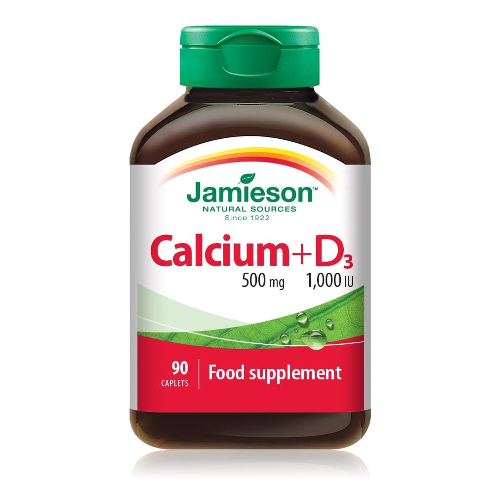 Calcium 500mg & Vitamin D3 D3 1000IU - 90 Caps