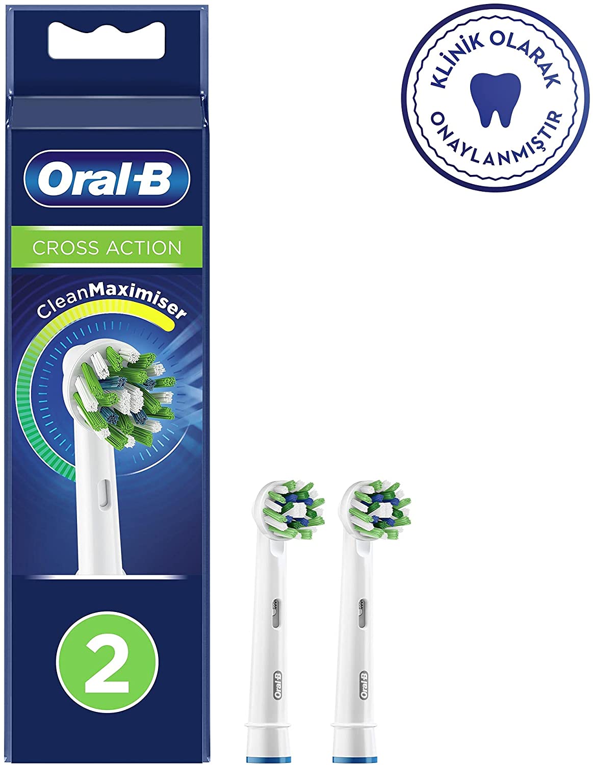Cross Action Replacement Electric Toothbrush Heads Pack