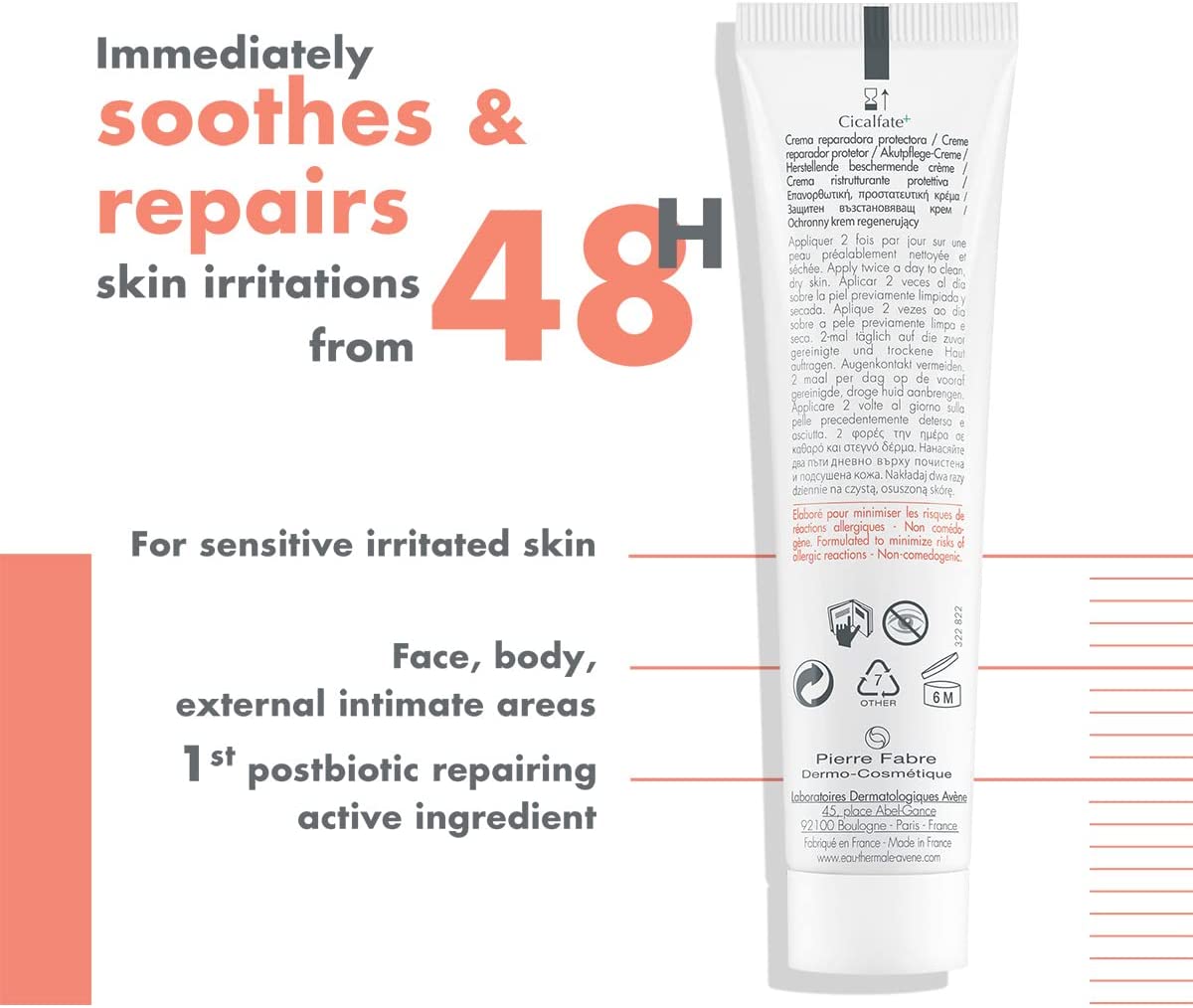Avene Cicalfate Plus Cream For Skin Healing