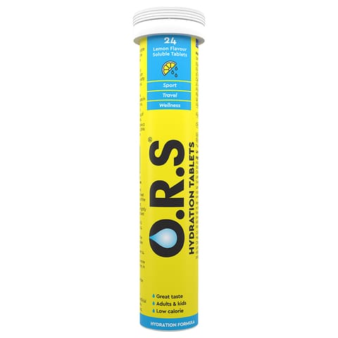 O.R.S Hydration Tablets - Lemon (24 Tablets) O.R.S Hydration Tablets - Lemon (24 Tablets)