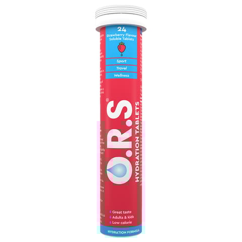 O.R.S Hydration Tablets - Strawberry (24 Tablets) O.R.S Hydration Tablets - Strawberry (24 Tablets)