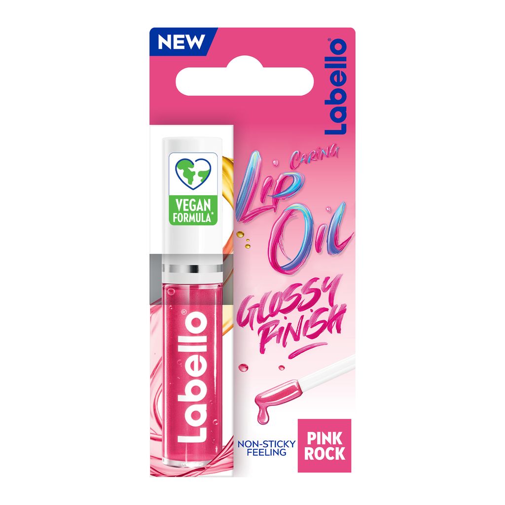 LABELLO Lip Oil, Moisturising Lip Care, Pink Rock, 5.5 ml