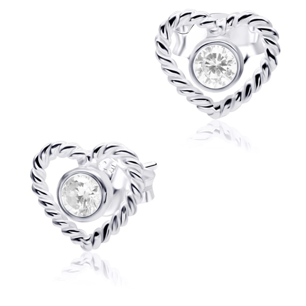 Ear Ring - E018 Stud Silver CZ Heart
Size   
3mm