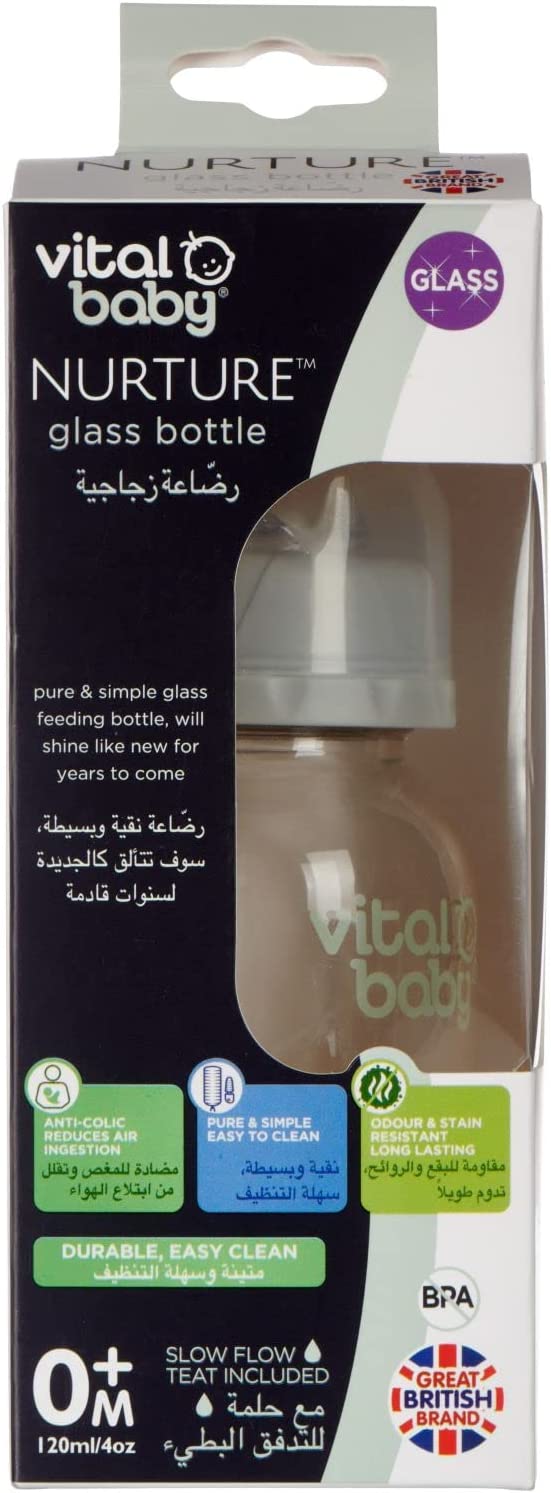 Vital Baby Glass Feeding Bottle 120Ml