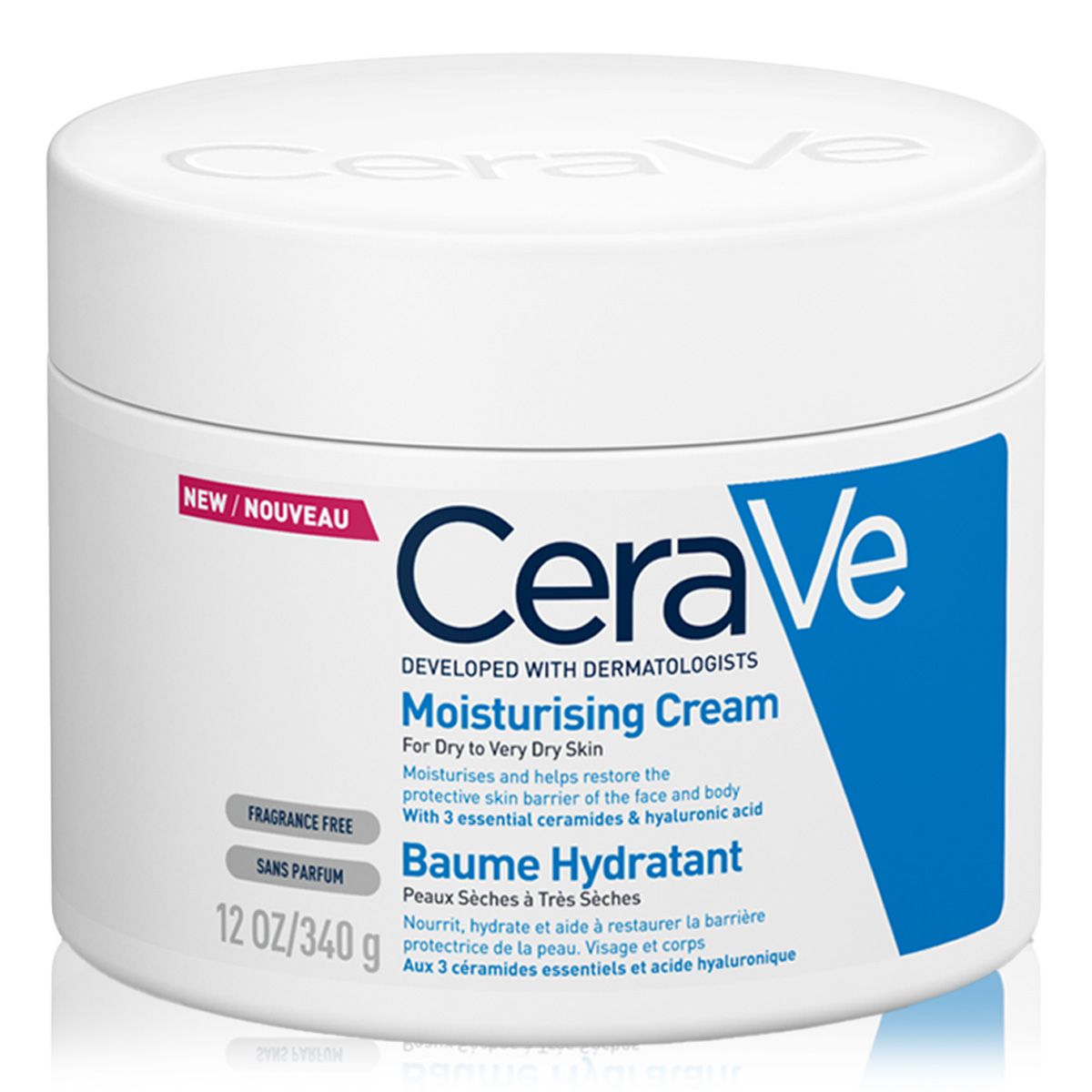 Moisturizing Cream for Dry Skin with Hyaluronic Acid 340G