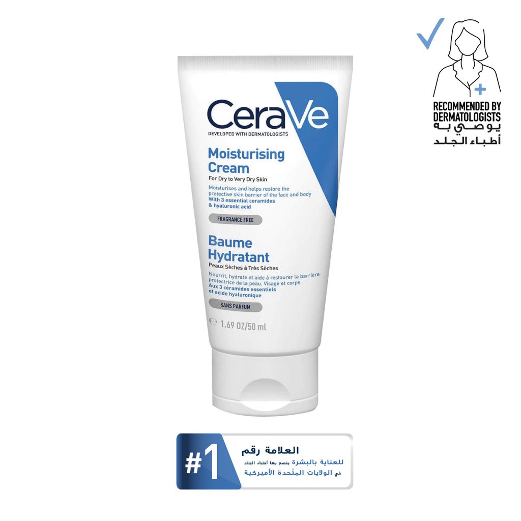 CERAVE Moisturizing Cream for Dry Skin with Hyaluronic Acid 50 ml