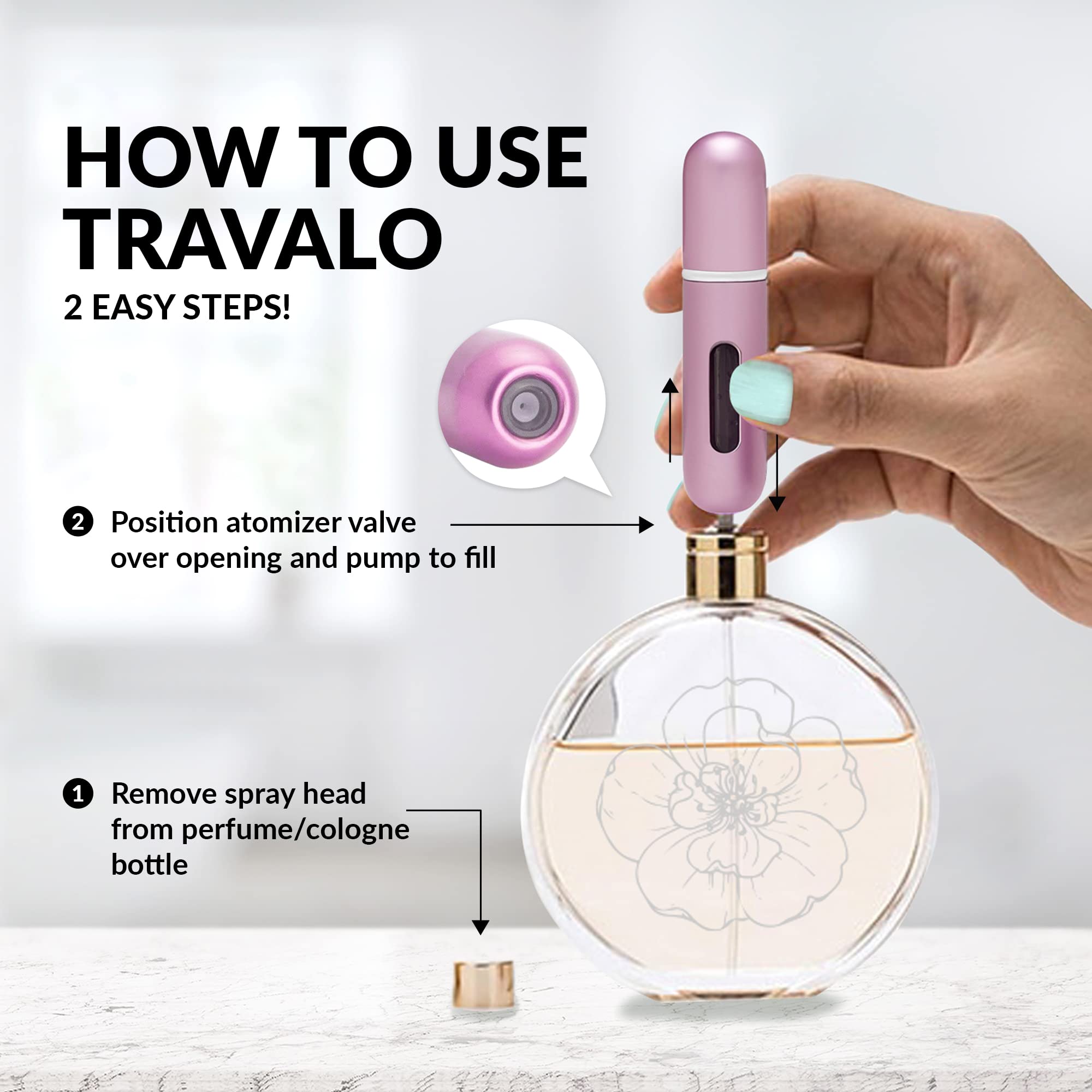 For Travel Refillable Perfume Spray# Black