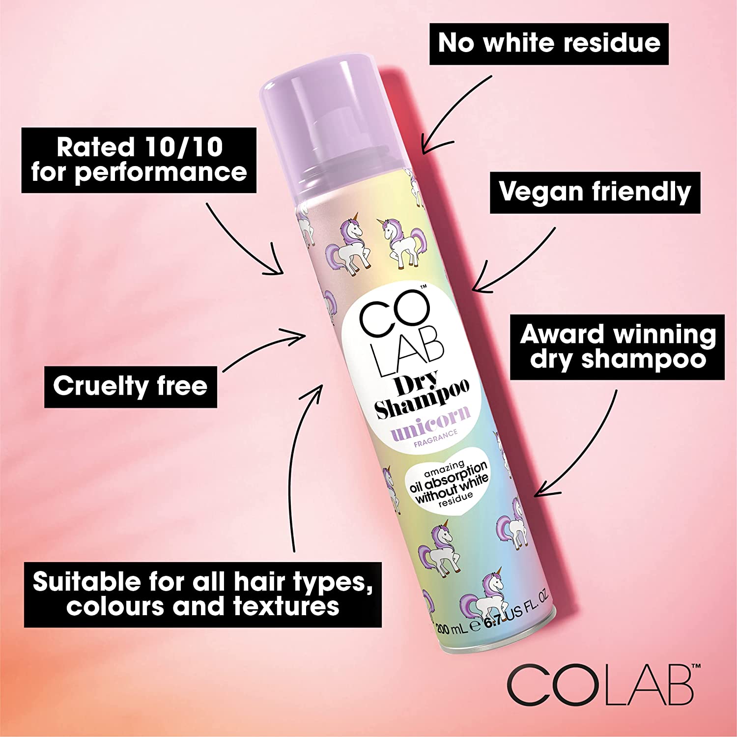 Colab Dry Shampoo Invisible Unicorn Fragrance 200ml