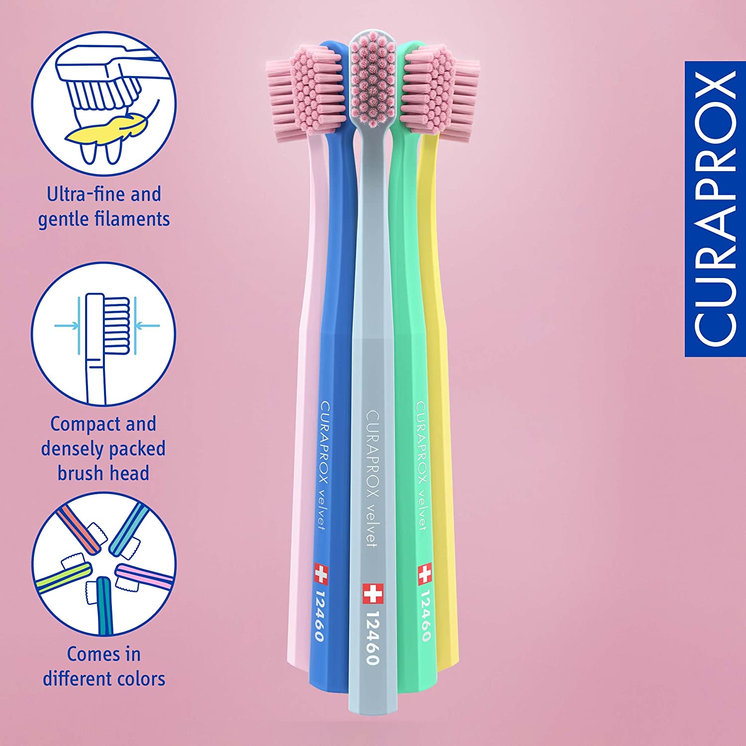 Curaprox Cs 12460 Velvet Ultra Soft Toothbrush