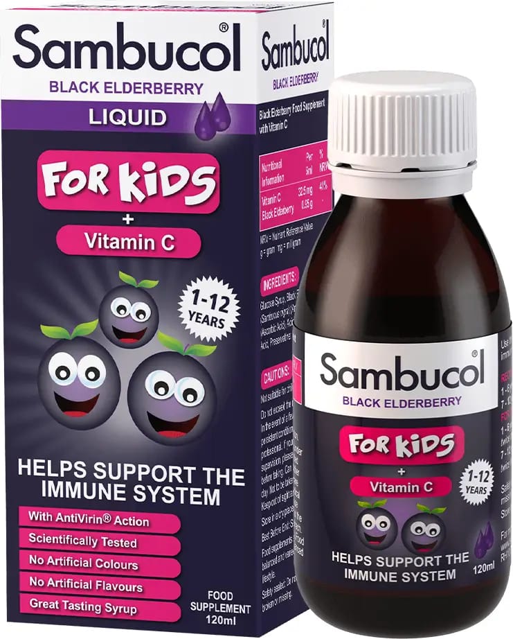 سامبوكول شراب إلدربيري وفيتامين سي للأطفال 120 مل