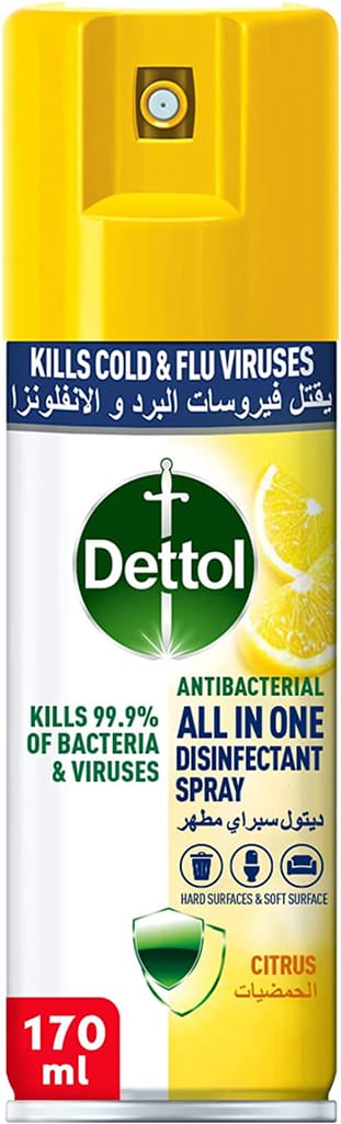 Dettol Citrus Antibacterial All In One Disinfectant Spray - 170 ml