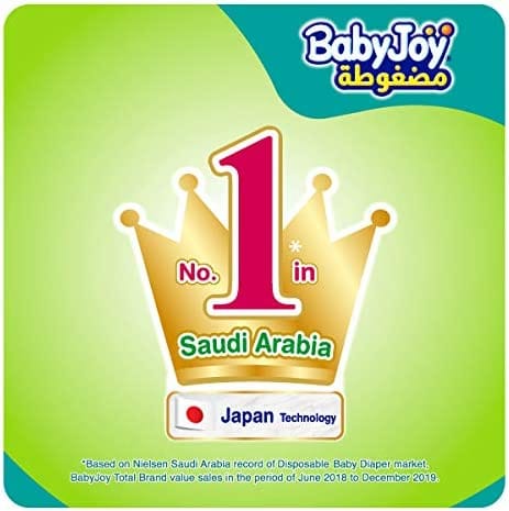 Babyjoy Compressed Diapers, Size 7 42Pc