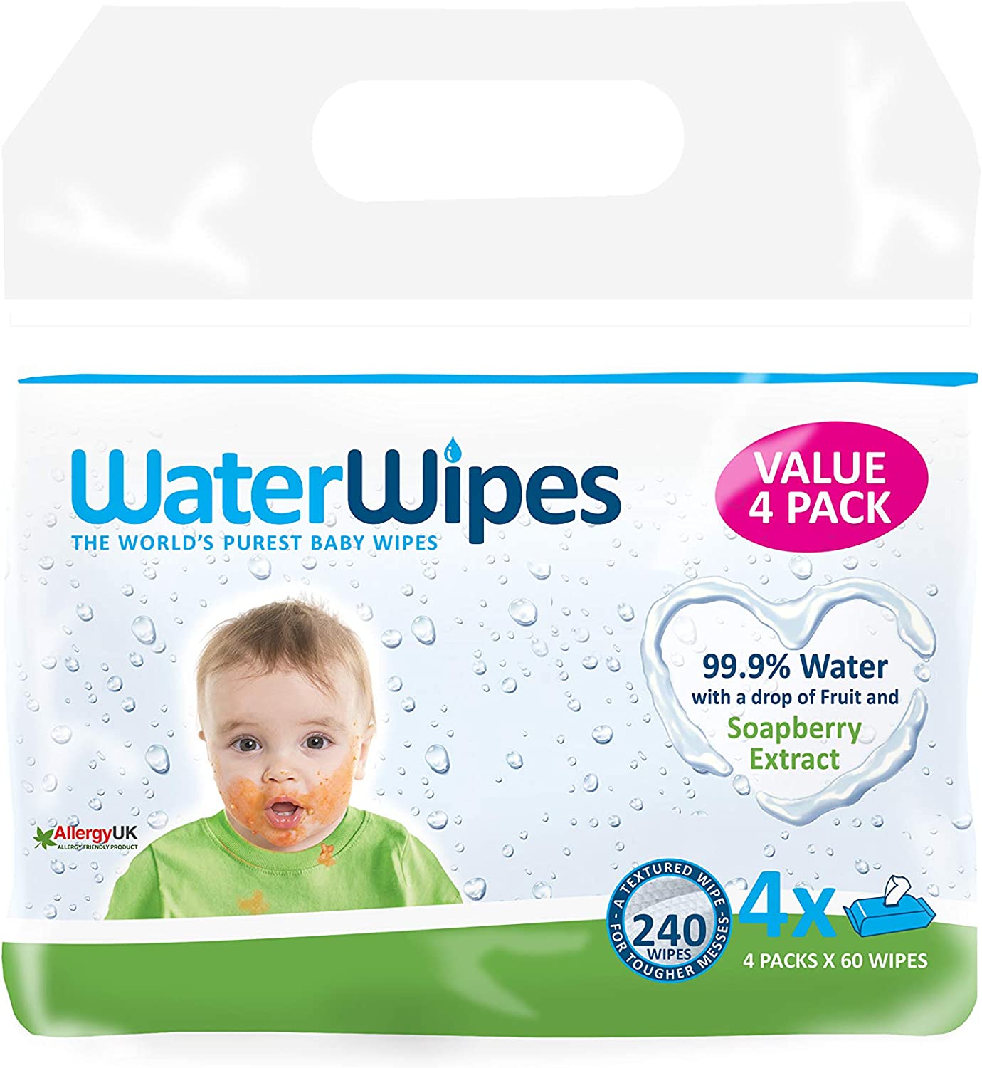 Waterwipes Soapberry Toddler Wipes 4X60 Wipes