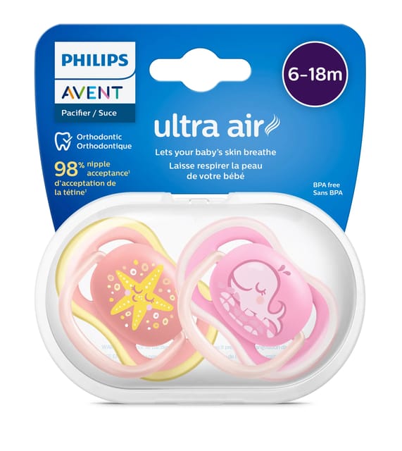 Avent Ultra Air Free flow Soother Deco Version 6 18m