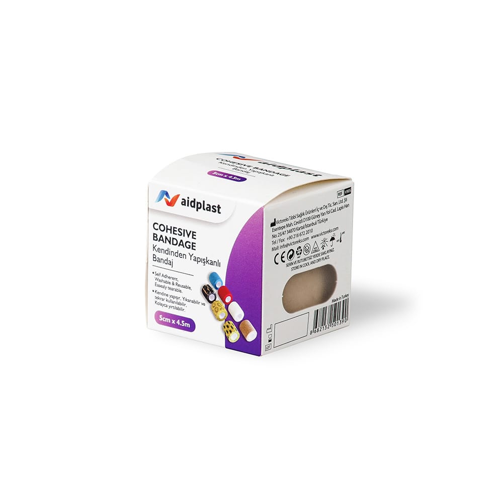 Aidplast Cohesive Bandage 5 Cm skin Color