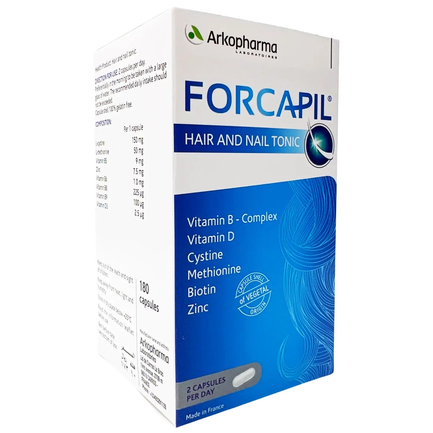 Arkopharma Forcapil Hair + Nail Tonic 180 Capsules