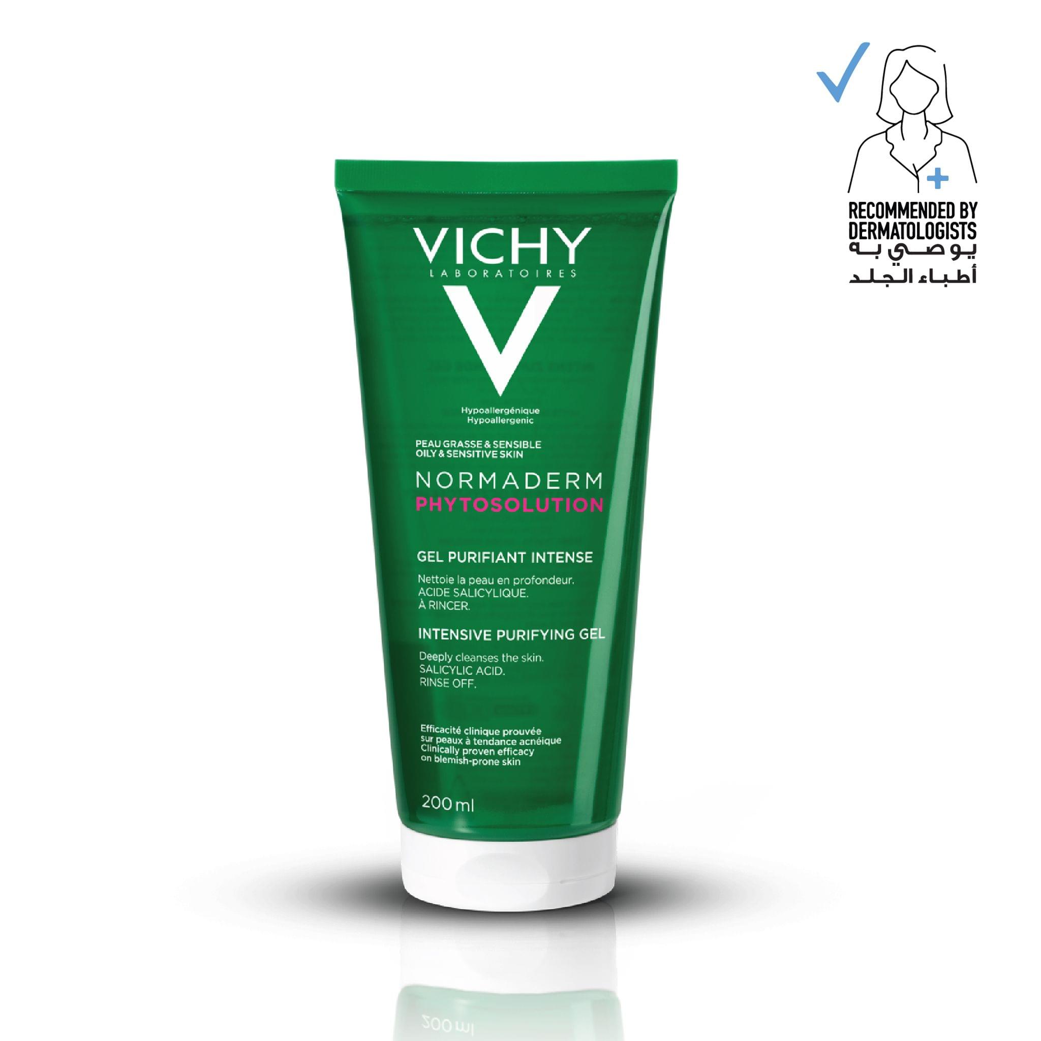 VICHY Normaderm Phytosolution Face Cleansing Gel for Oily/Acne-Prone Skin with Salicylic Acid 200ml