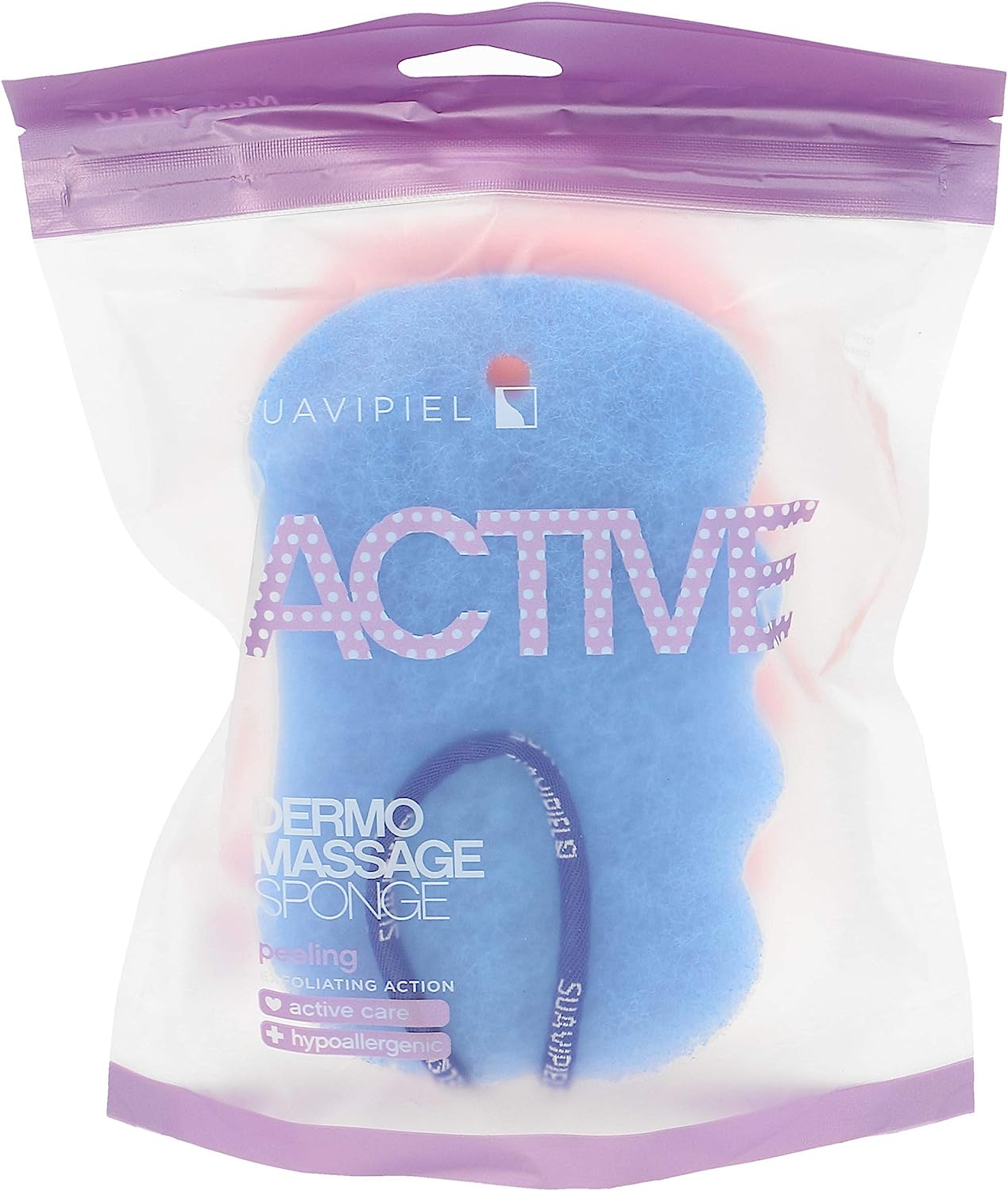 Soft Leather Sponge Bath, Blue And Pink – 18 G