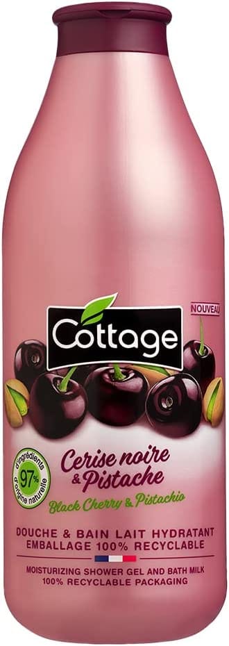 Cottage Moisturizing Shower Gel 750 ml, Black Cherry and Pistachio
