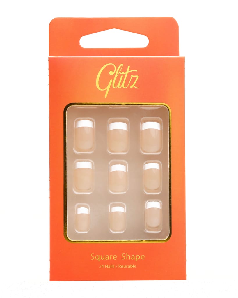 Glitz Nails Square - 13 French Nude