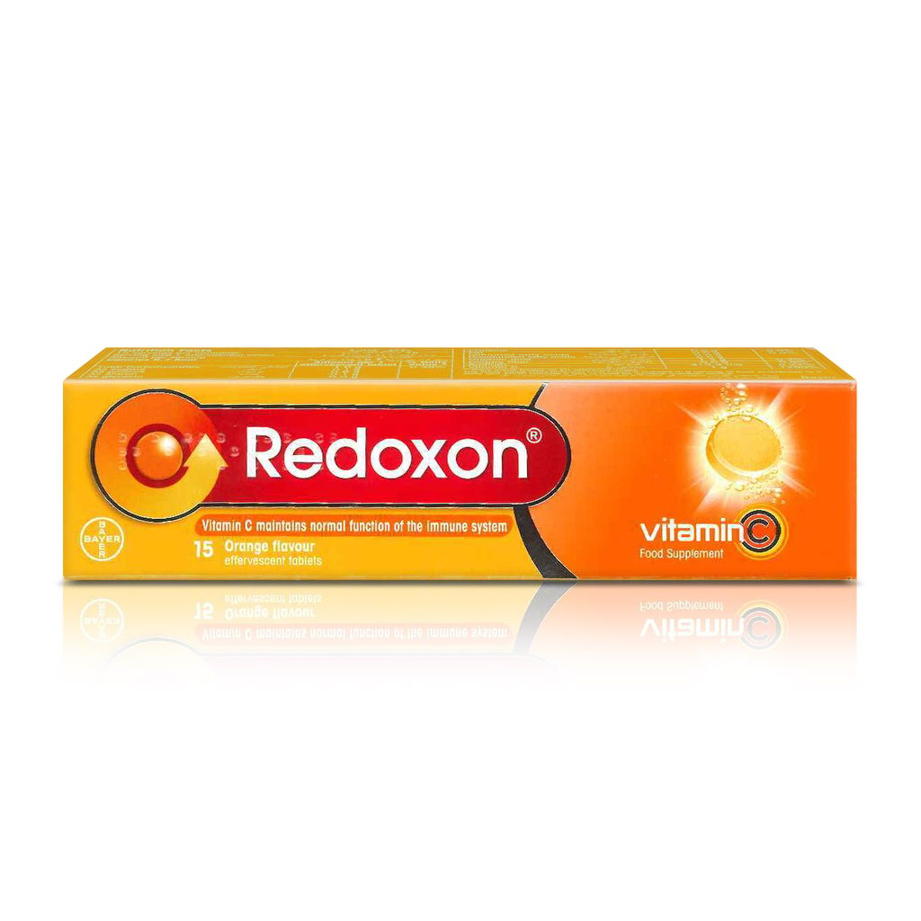 ريدوكسون, اقراص فيتامين فوار, بطعم البرتقال ,فيتامين سي1000 مغ 15 قرص فوار