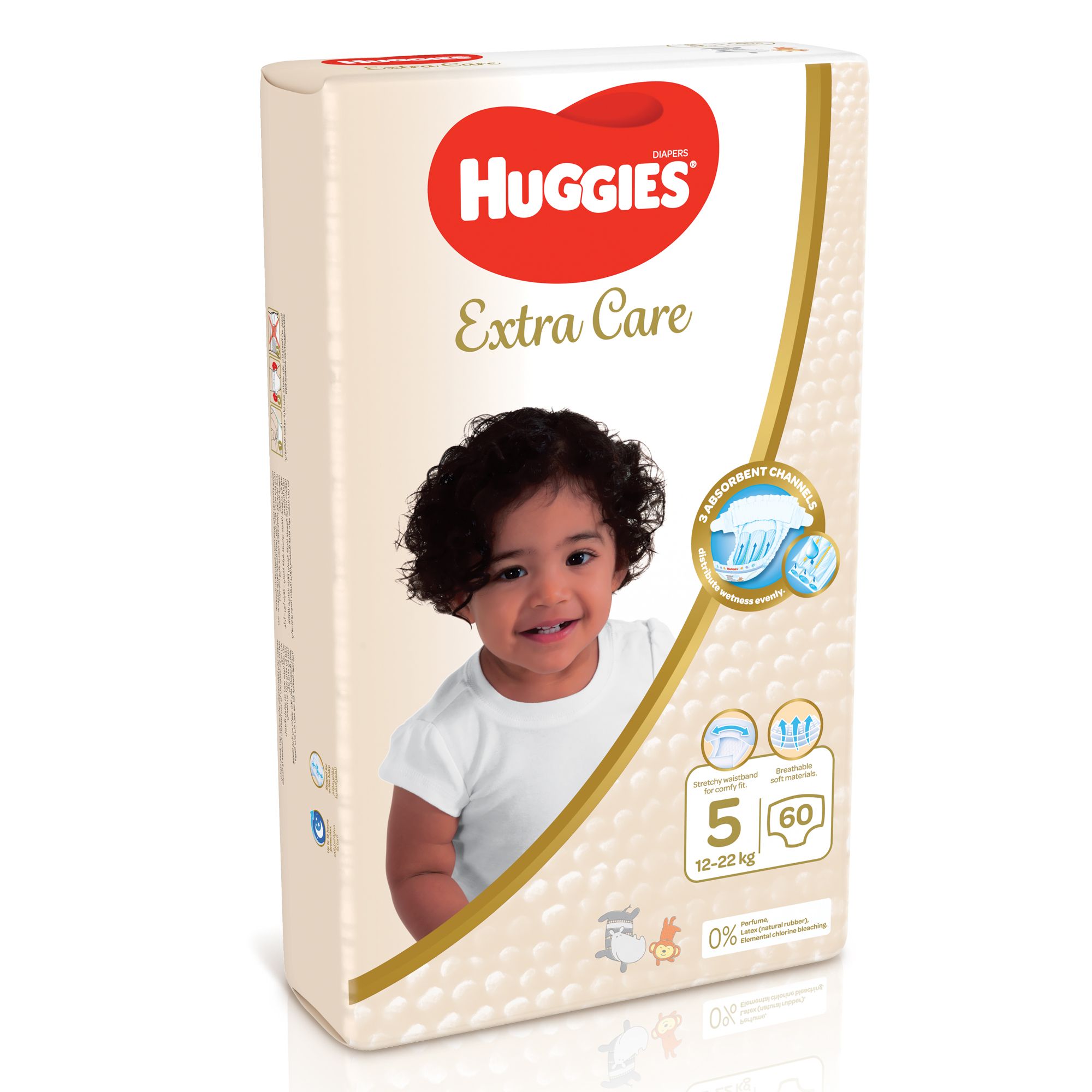 Huggies Extra Care, Size 5, 12 -22 kg, Jumbo Pack, 60 Diapers