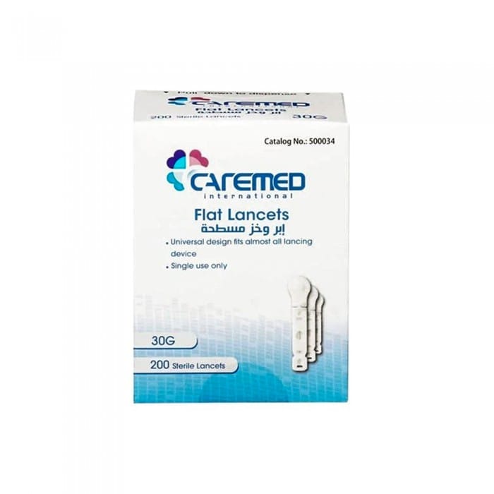 Caremed Lancet Flat 30G 200 Pcs