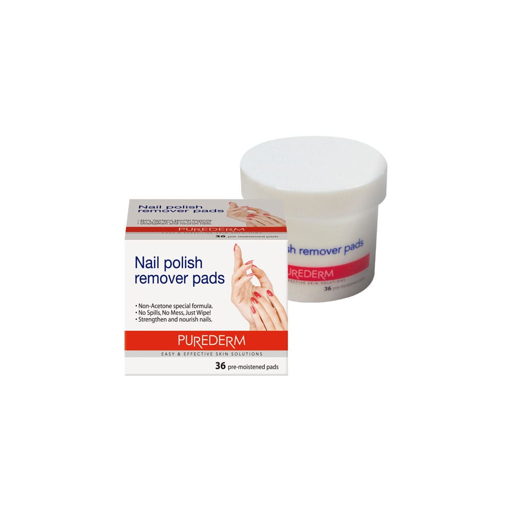 Purederm nail polish remover pads acetone-free