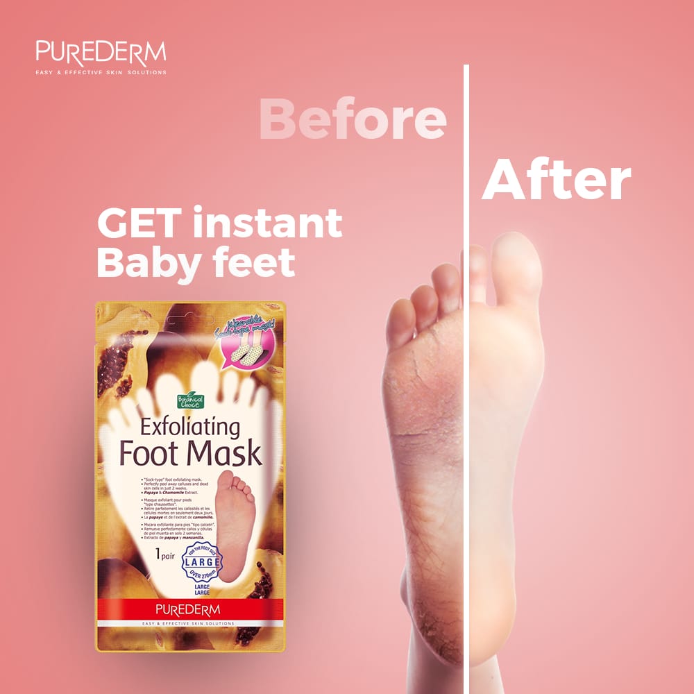 Purederm exfoliating foot mask