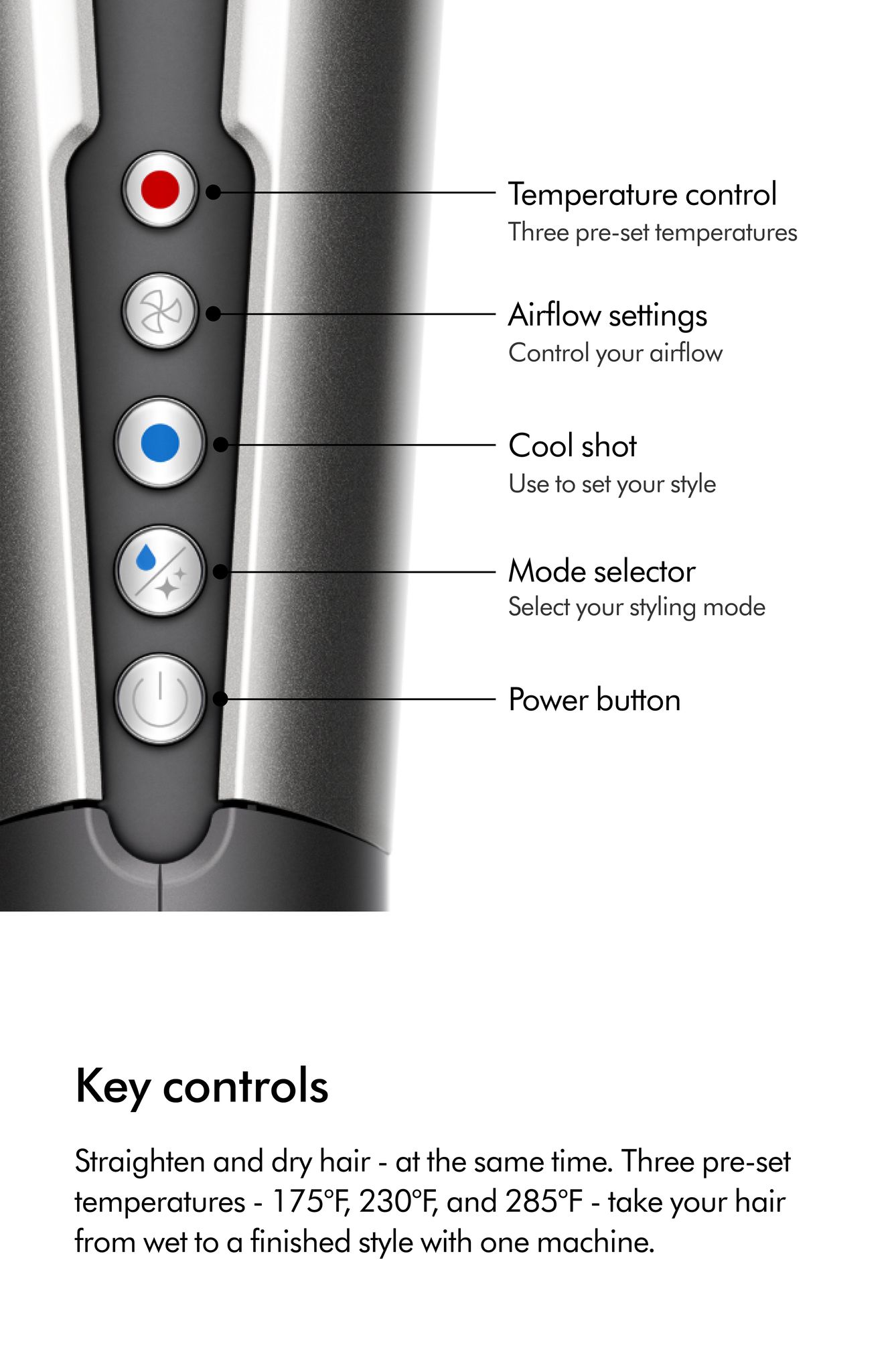 Dyson Airstrait Nickel copper