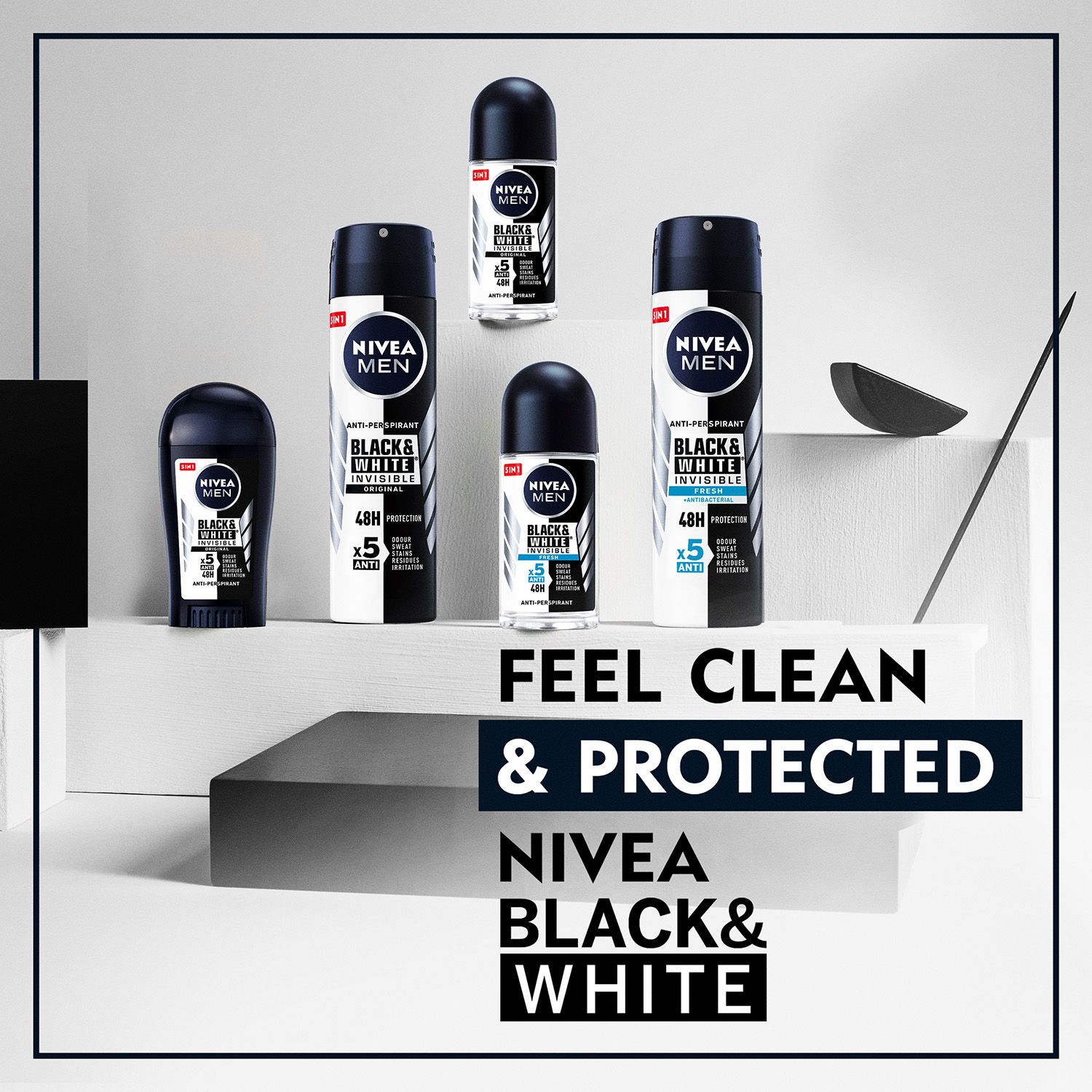 Invisible Black &White Deodorant Spray Fresh 200Ml