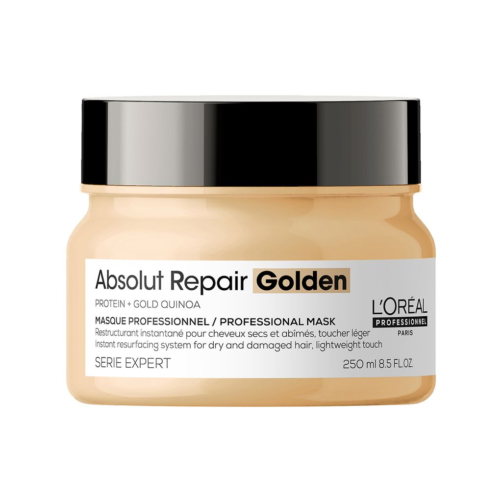 L’Oréal Professionnel Absolut Repair Golden mask With Protein and Gold Quinoa for dry and damaged hair, lightweight touch SERIE EXPERT 250ml