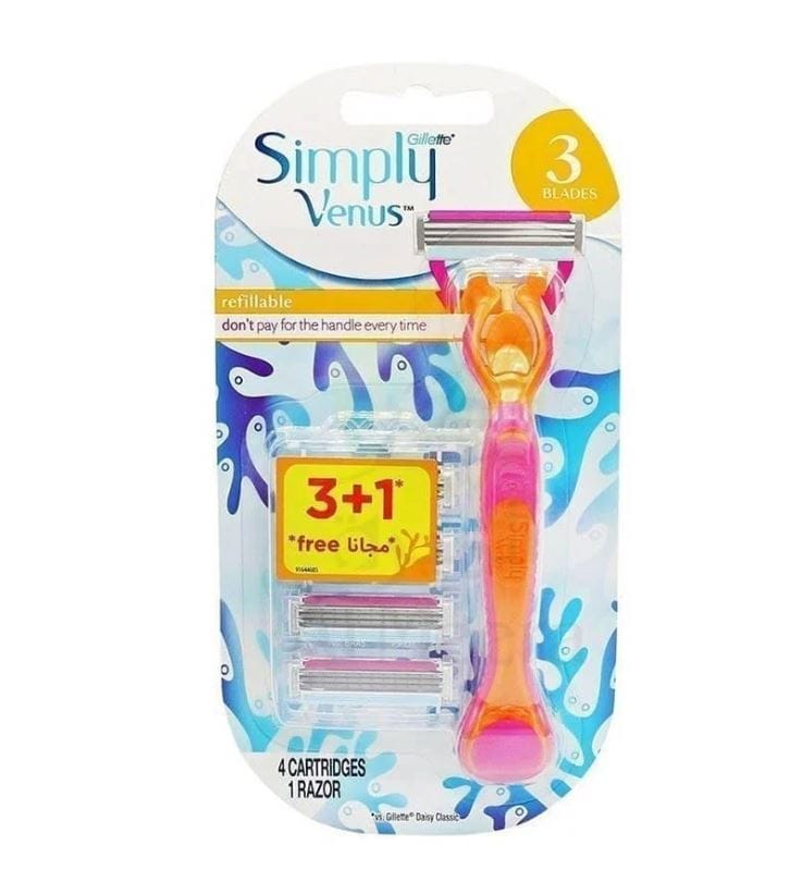 GILLETTE SIMPVENUS RAZOR HYBRID 4UP