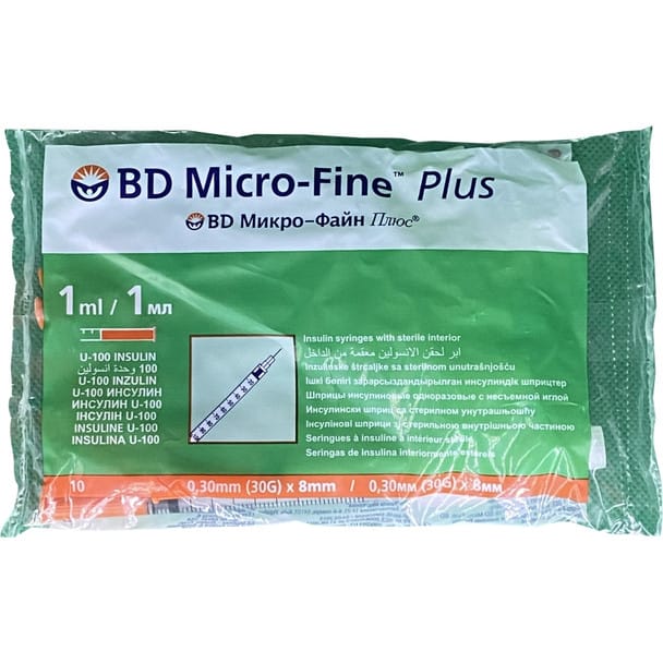 BD Micro F.Plus Insulin 1.0ml