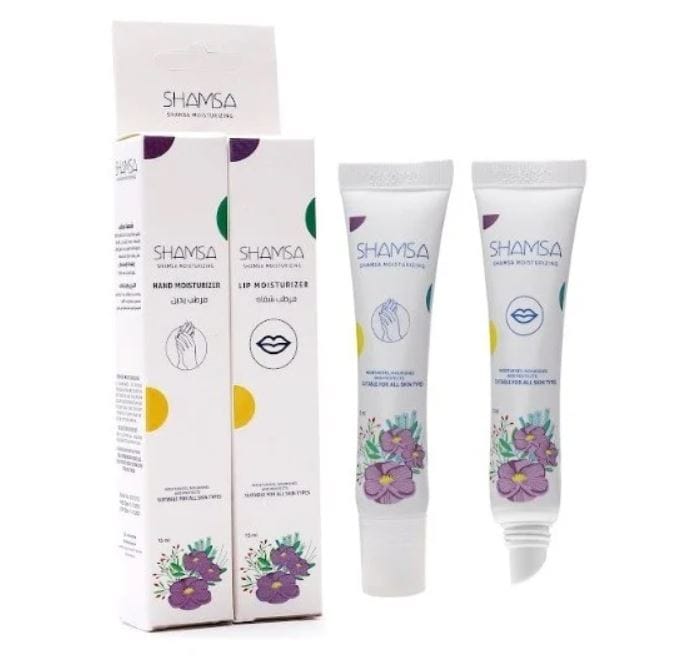 Shamsa Lip balm + Hand cream rose
