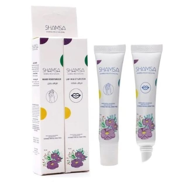 Shamsa Lip balm + Hand cream rose