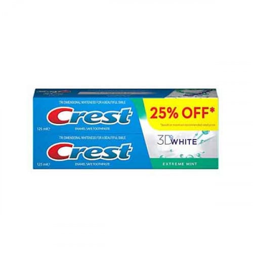 Crest Tp Extrim. Mint 2X125Ml 25% 41614