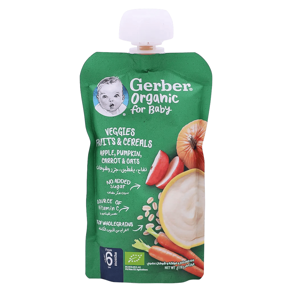 Gerber Bio Porr Apple Pmpk Carrot 110Gxa