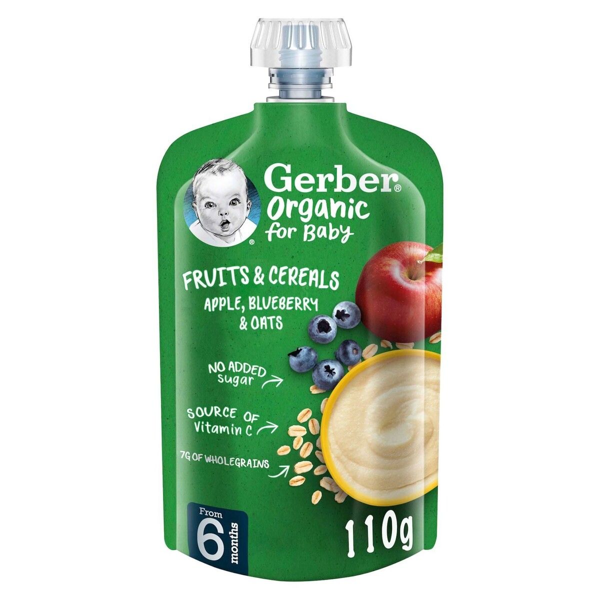 Gerber Bio Porridge Apple Blub 110G Xa