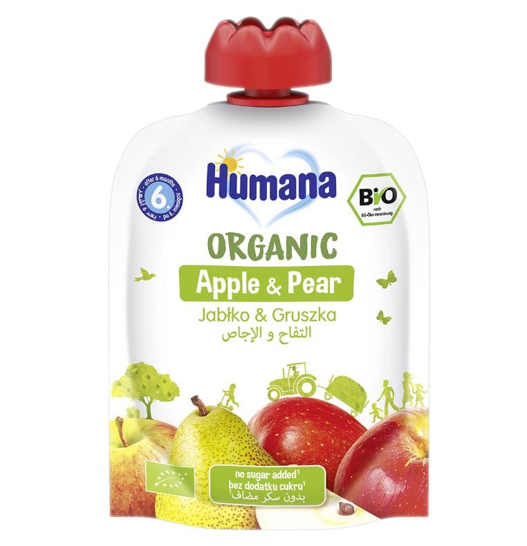 Humana Organic Apple & Pear Pure +6M
