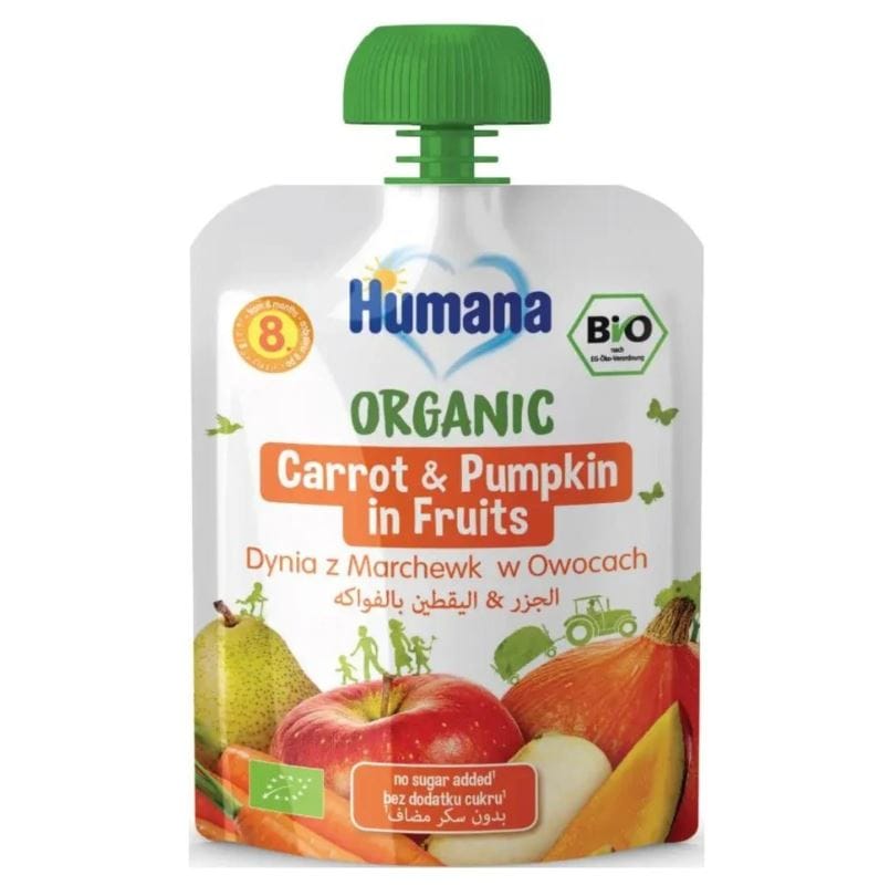 Humana Organic Carrot-Pumpkin-Fruits +8M