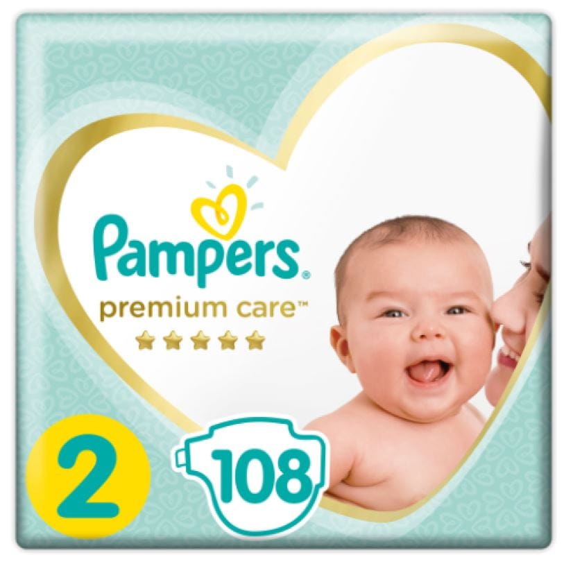 Pampers No-2 Small Premium Care 2x108