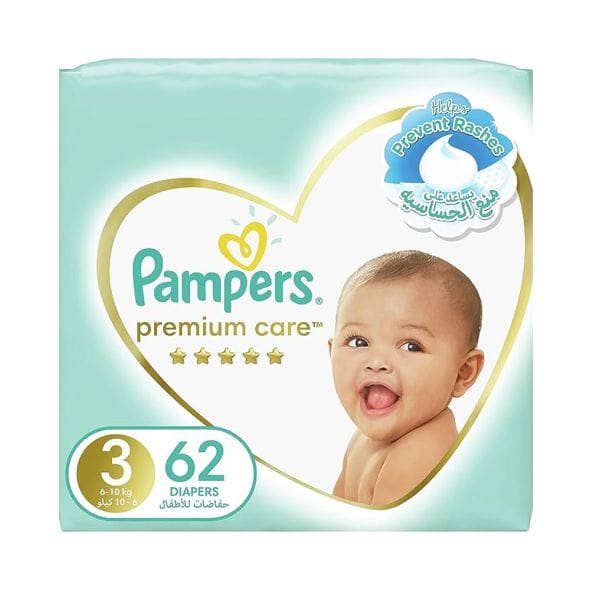 Pampers Ultimate Comfort Taped Diapers, Size 3 (6-10Kg) 62Pc