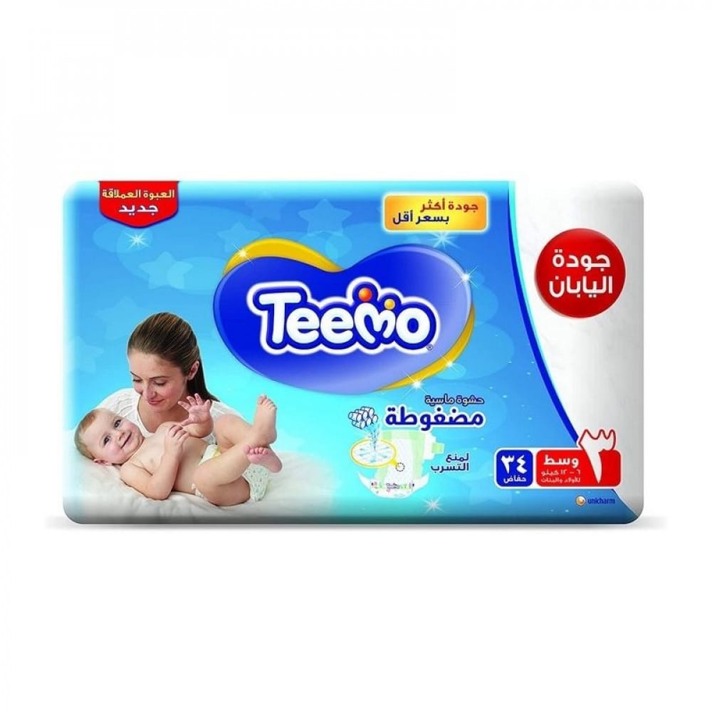 Teemo Medium Jumbo Pack, 34X4