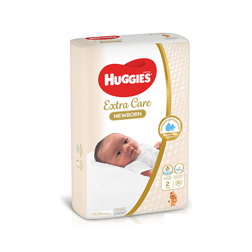 Huggies No-2 New Born 2x64pcs