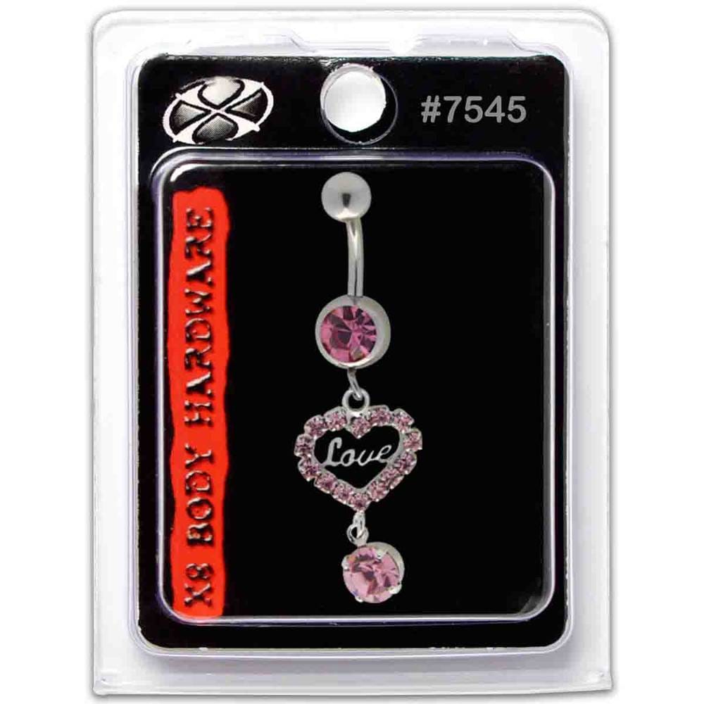 X8 Body Hardware 7545 Navel Love Heart